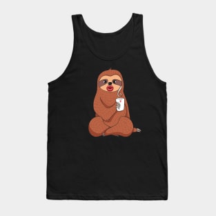 Sloth with lip filler Botox Funny Sloth Tank Top